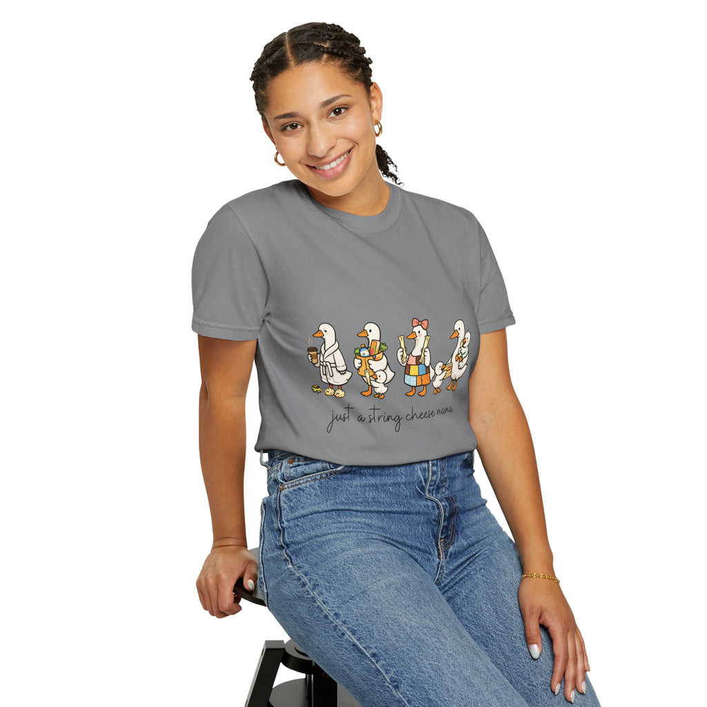 T-Shirt — "Just a Strong Cheese Mama" Cute Duck Family Graphic
