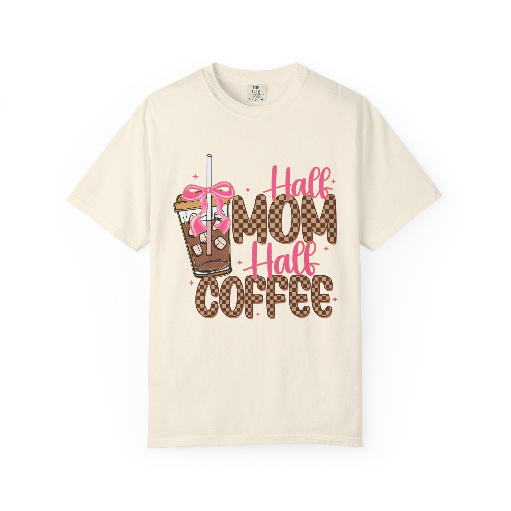 Half Mom Half Coffee T-Shirt — Cute Leopard Print Coffee Mom Tee