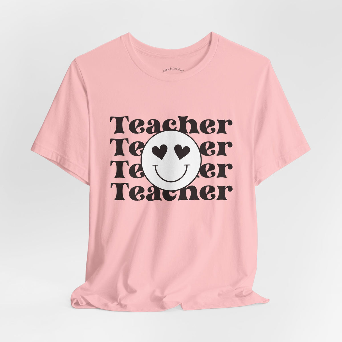 Teacher Smiley Tee – Heart Eyes Teacher Graphic T-Shirt