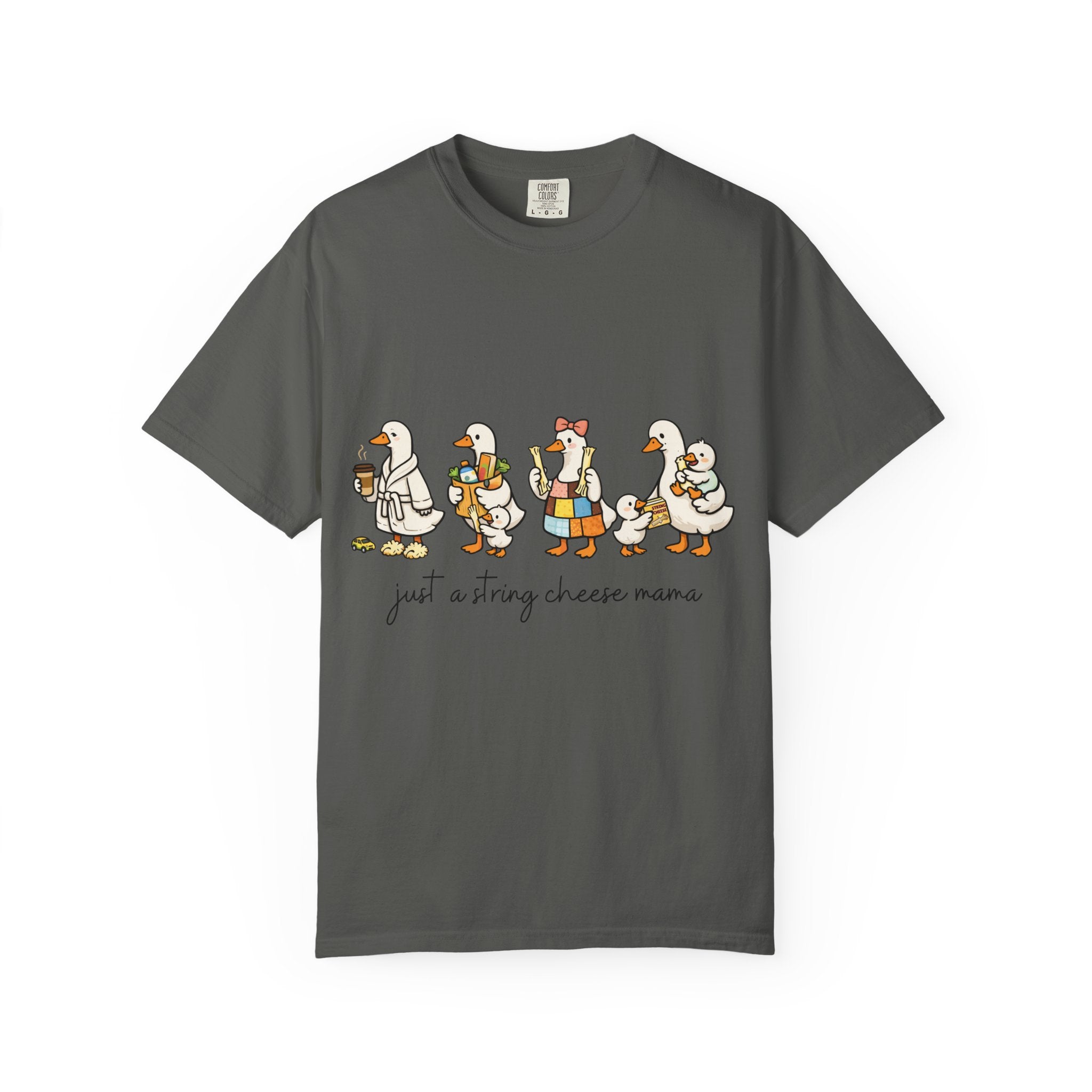 T-Shirt — "Just a Strong Cheese Mama" Cute Duck Family Graphic