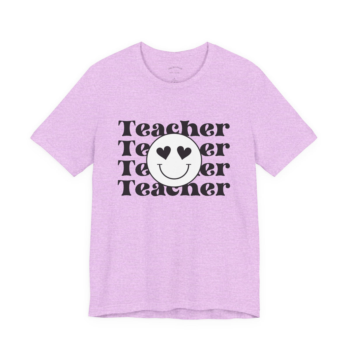 Teacher Smiley Tee – Heart Eyes Teacher Graphic T-Shirt