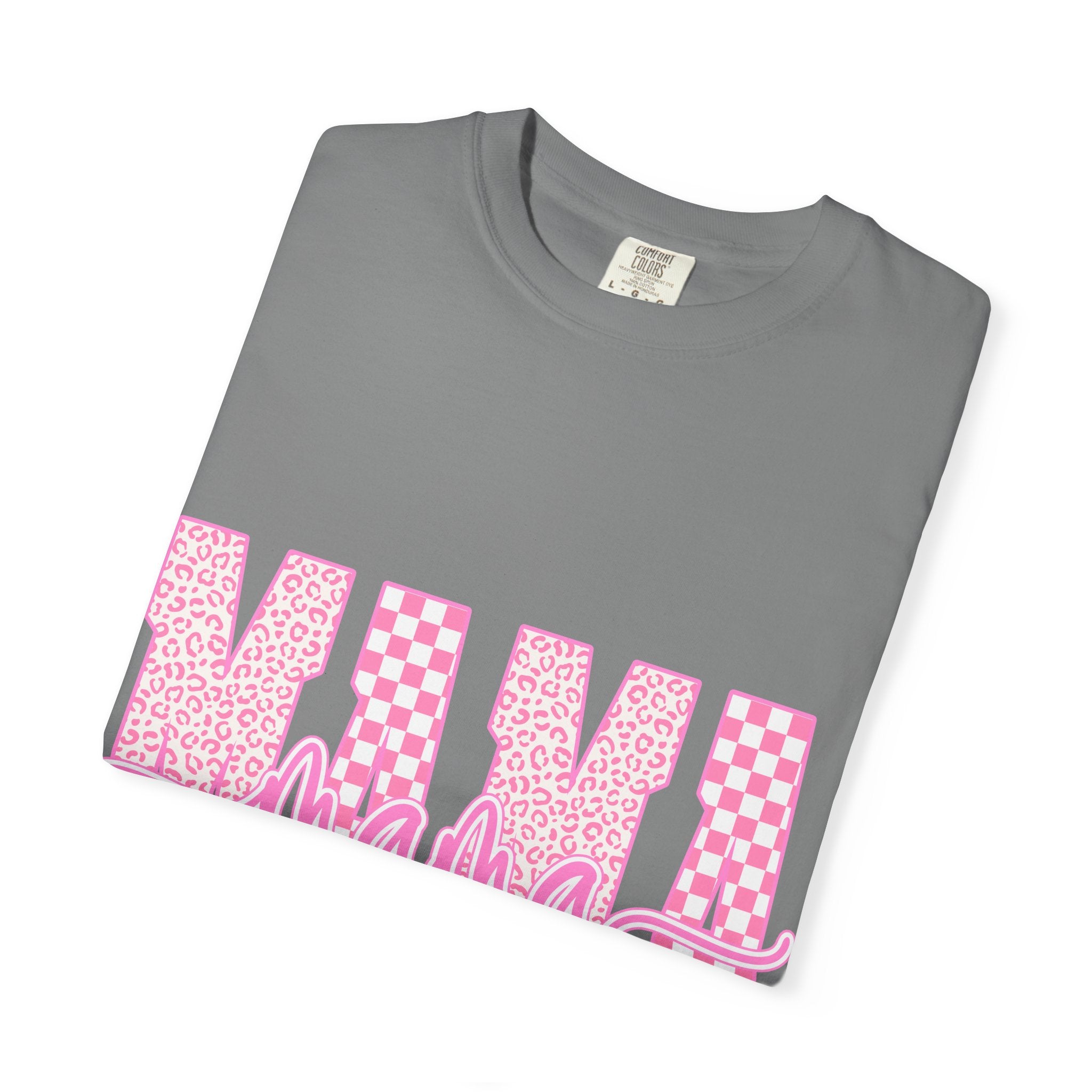 Mama Pink Checkerboard Graphic T-Shirt