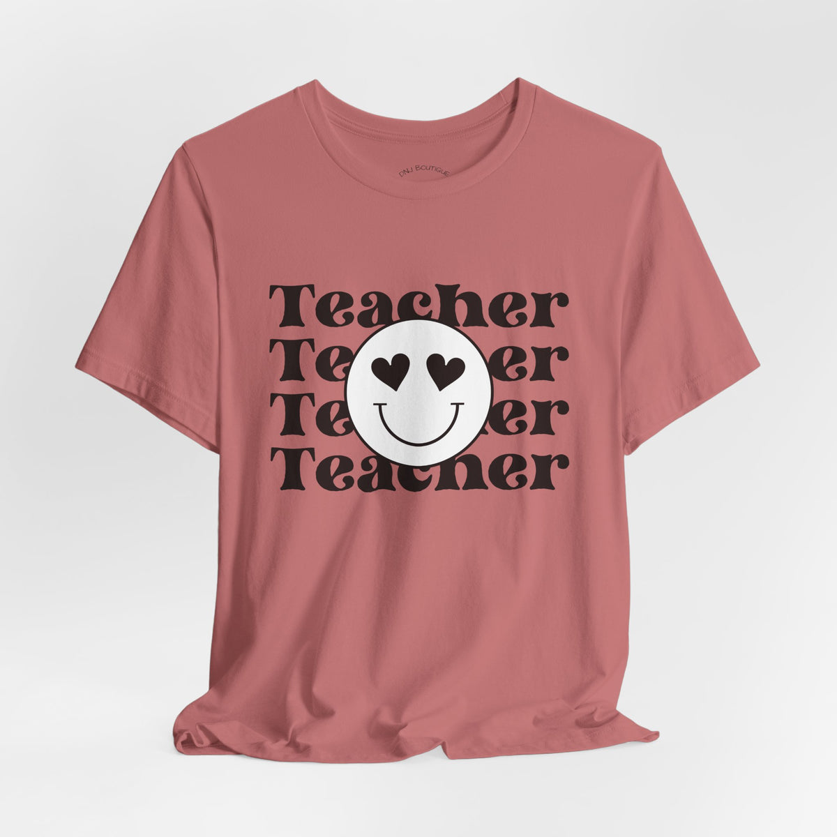 Teacher Smiley Tee – Heart Eyes Teacher Graphic T-Shirt