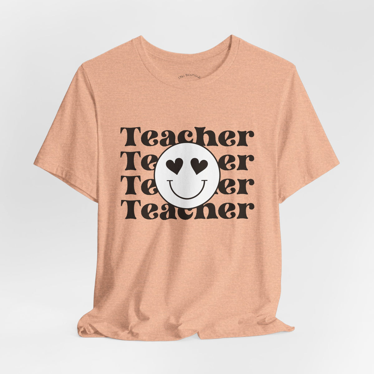 Teacher Smiley Tee – Heart Eyes Teacher Graphic T-Shirt