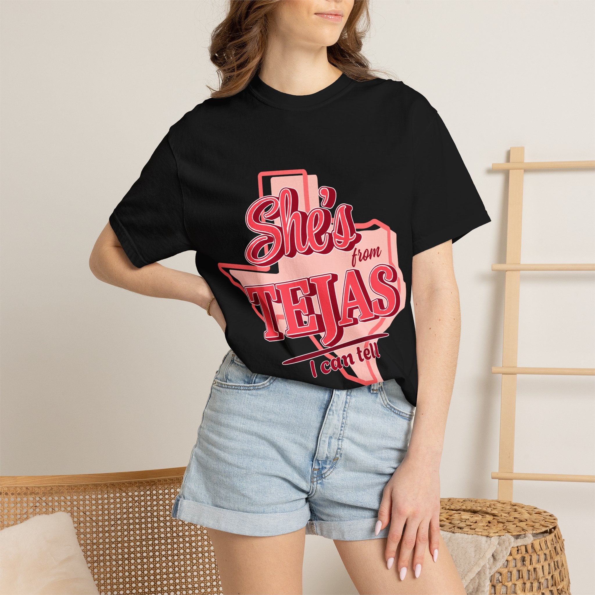 She's From Texas T-Shirt — Retro Pink State Pride Tee
