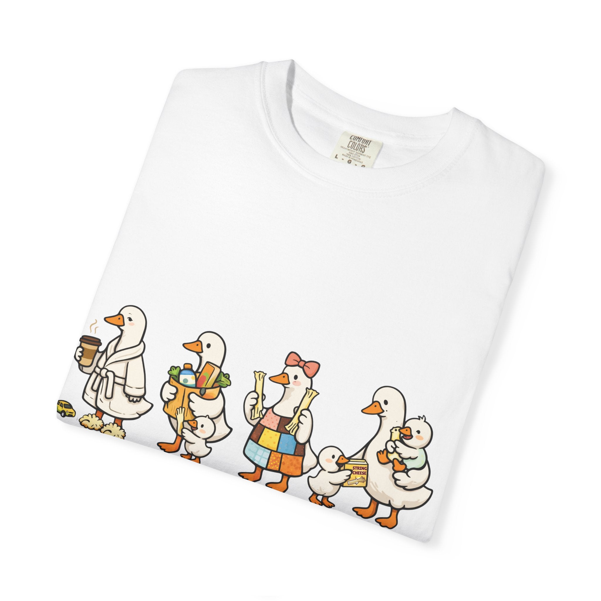 T-Shirt — "Just a Strong Cheese Mama" Cute Duck Family Graphic