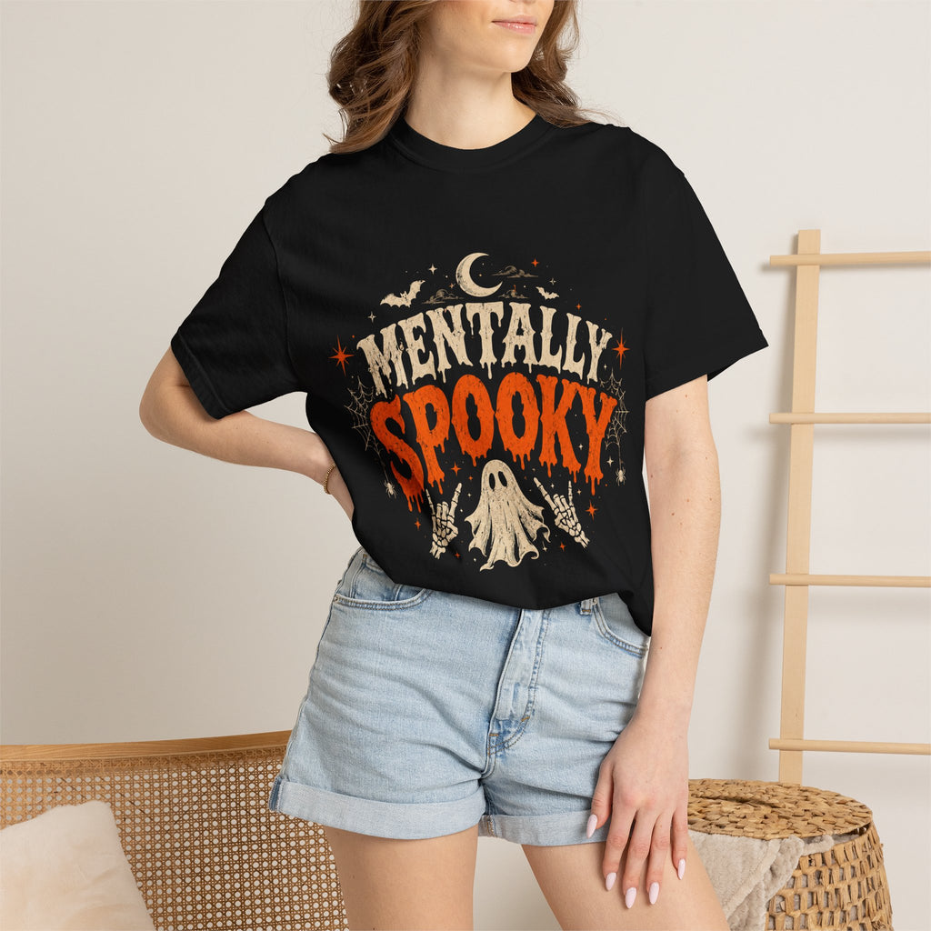 Mentally Spooky T-Shirt — Retro Halloween Ghost Graphic Tee