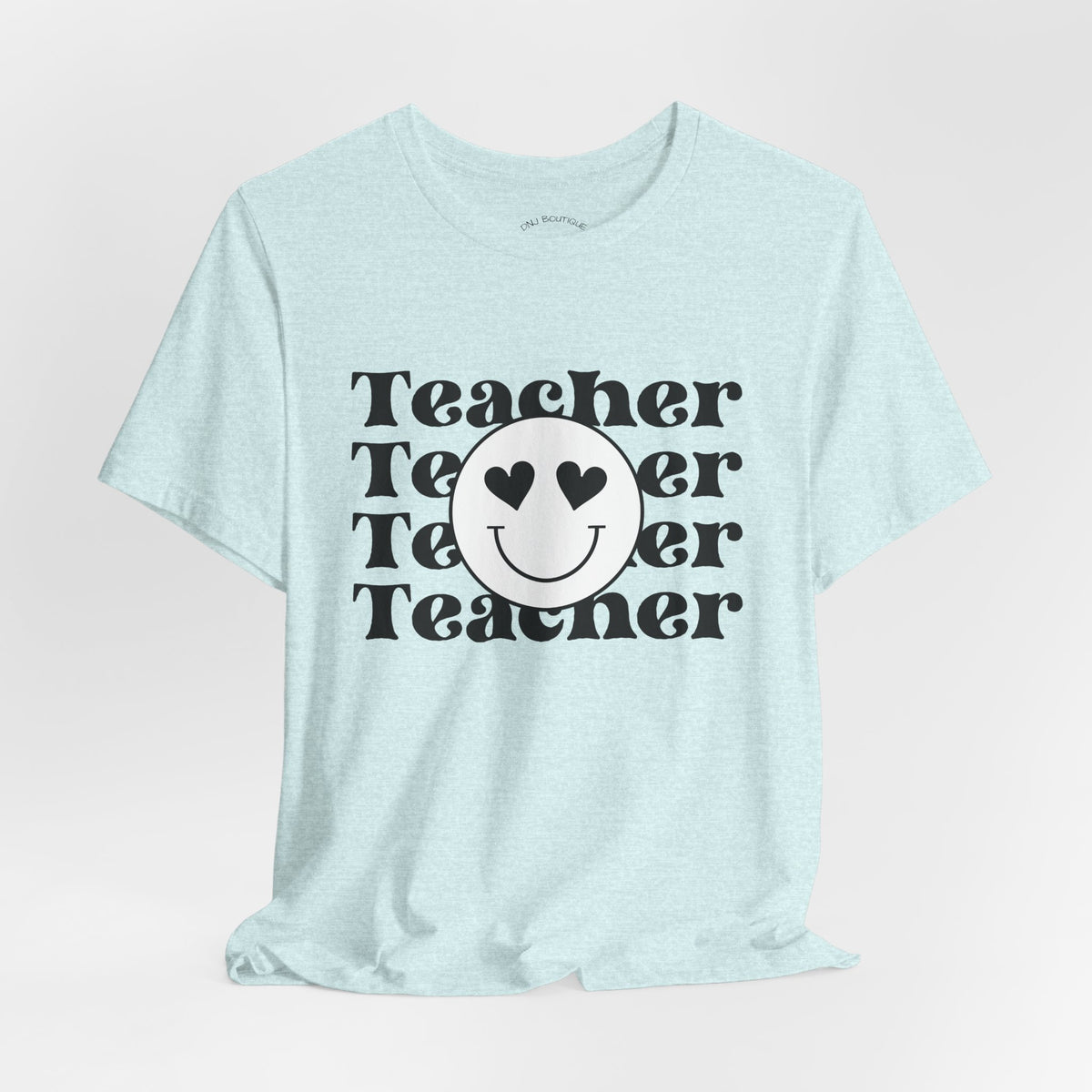Teacher Smiley Tee – Heart Eyes Teacher Graphic T-Shirt