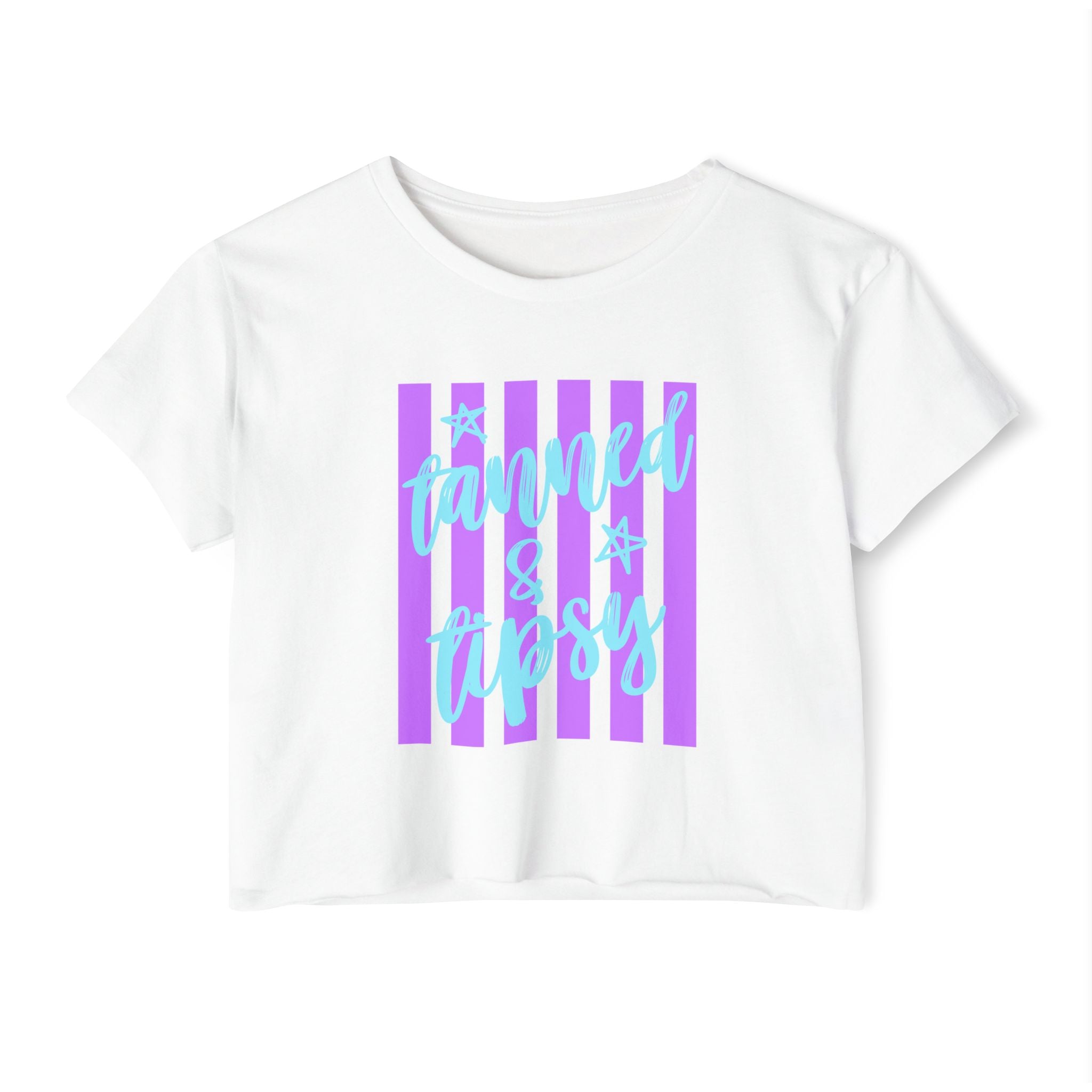 Tanned & Tassy Festival Crop Top — Women's Summer Party Tee