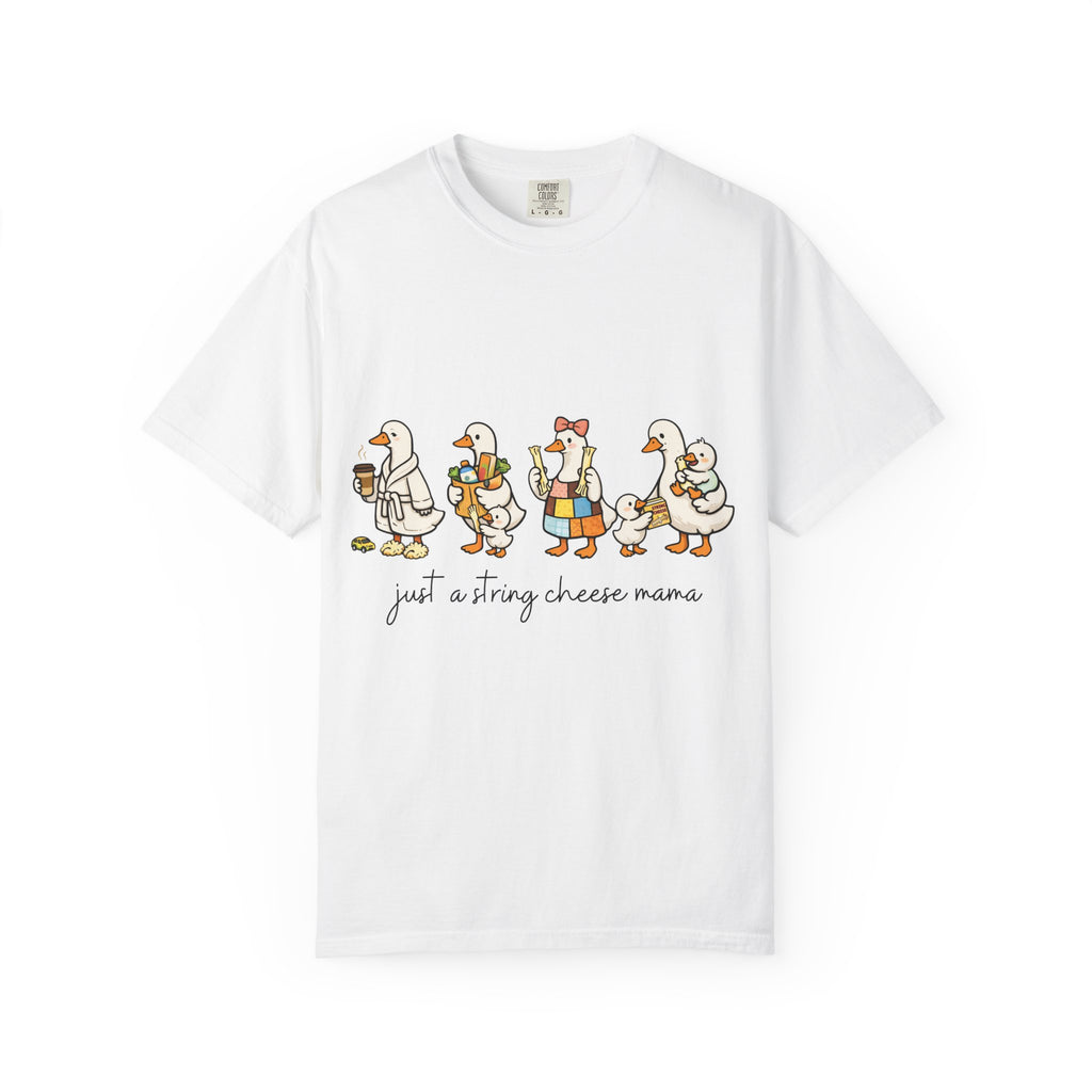T-Shirt — "Just a Strong Cheese Mama" Cute Duck Family Graphic