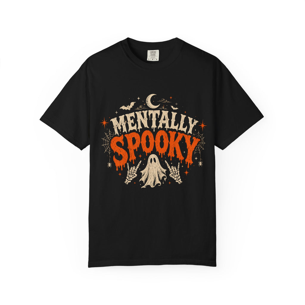 Mentally Spooky T-Shirt — Retro Halloween Ghost Graphic Tee
