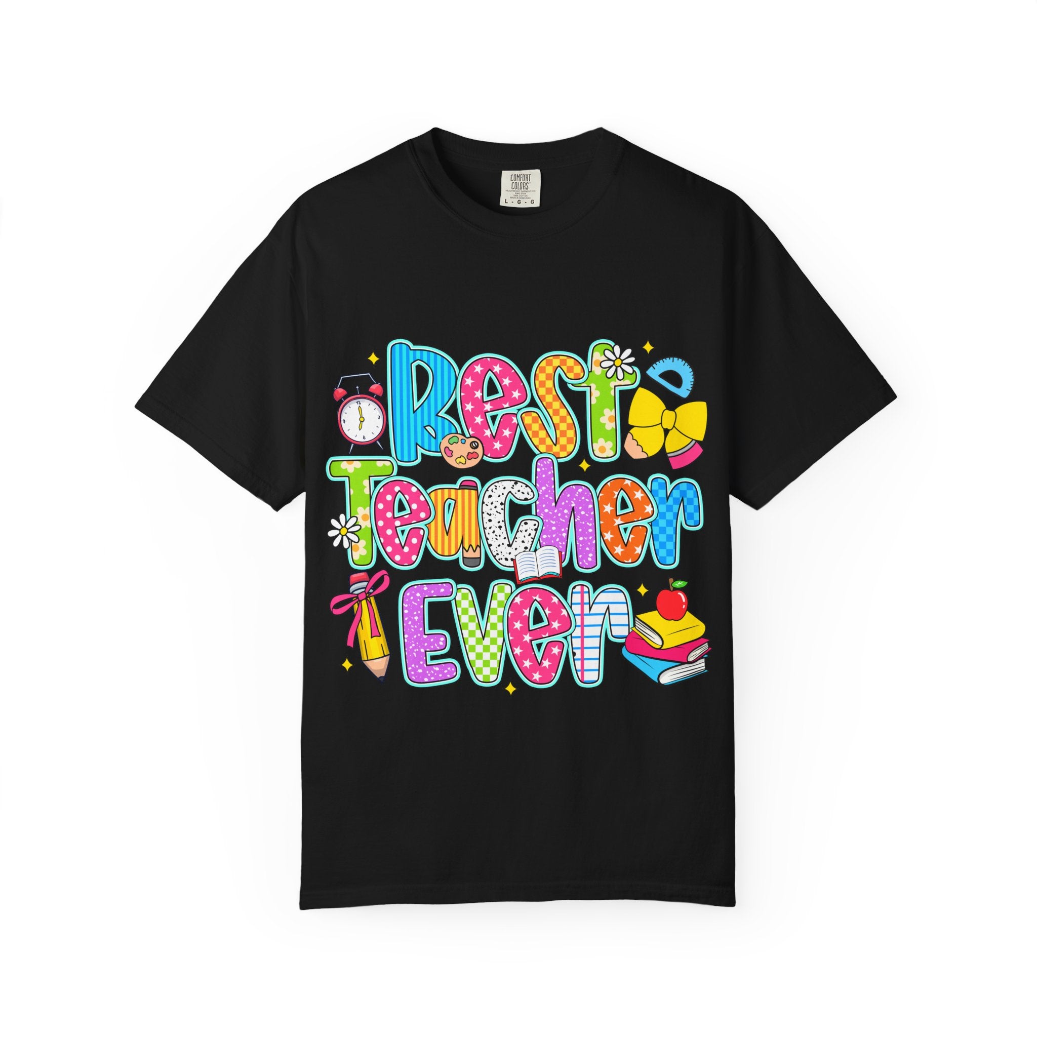 Best Teacher Ever T-Shirt — Colorful Cute School Design for Teacher Gifts