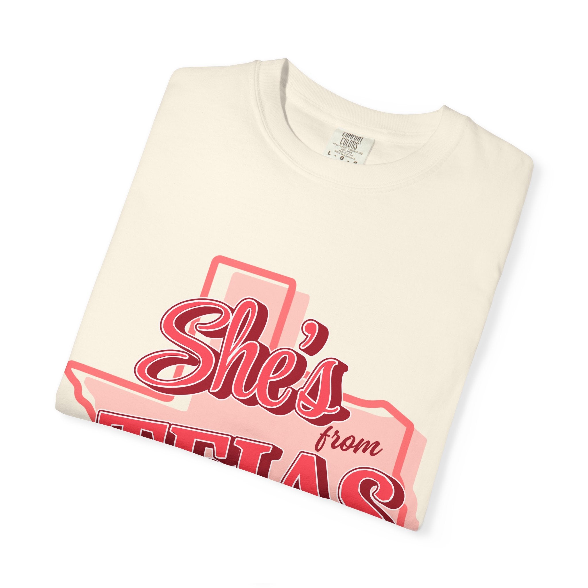 She's From Texas T-Shirt — Retro Pink State Pride Tee