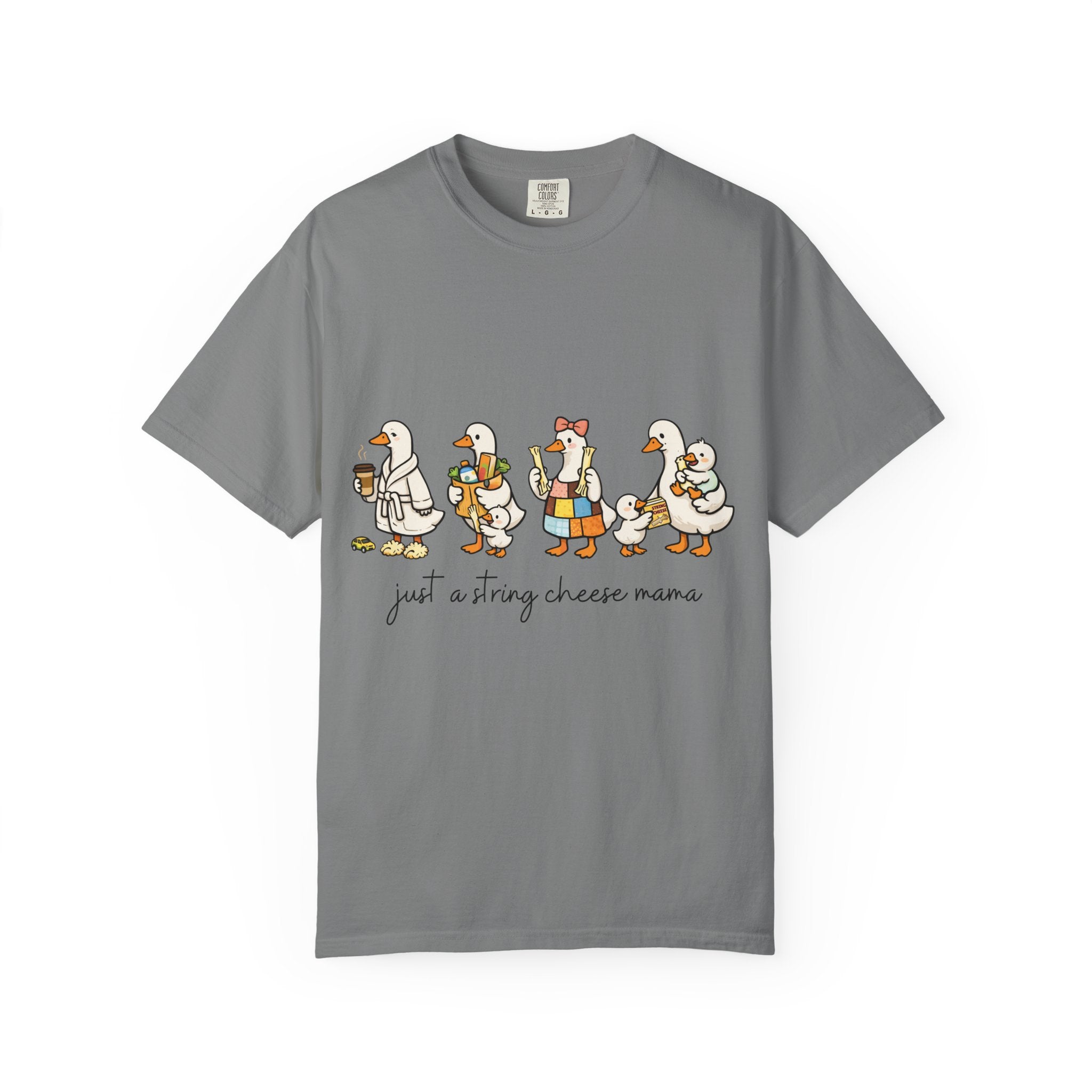 T-Shirt — "Just a Strong Cheese Mama" Cute Duck Family Graphic