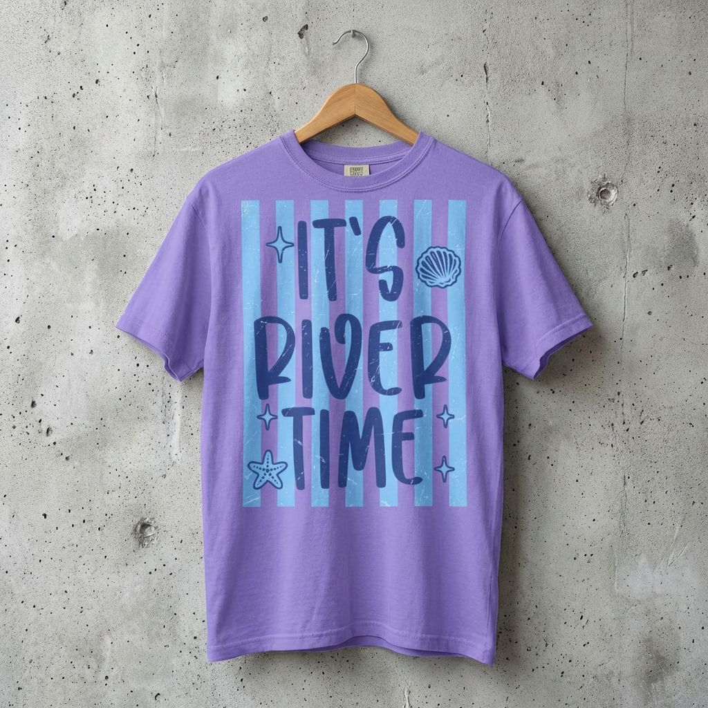 It's River Time T-Shirt — Nautical River Summer Graphic Tee