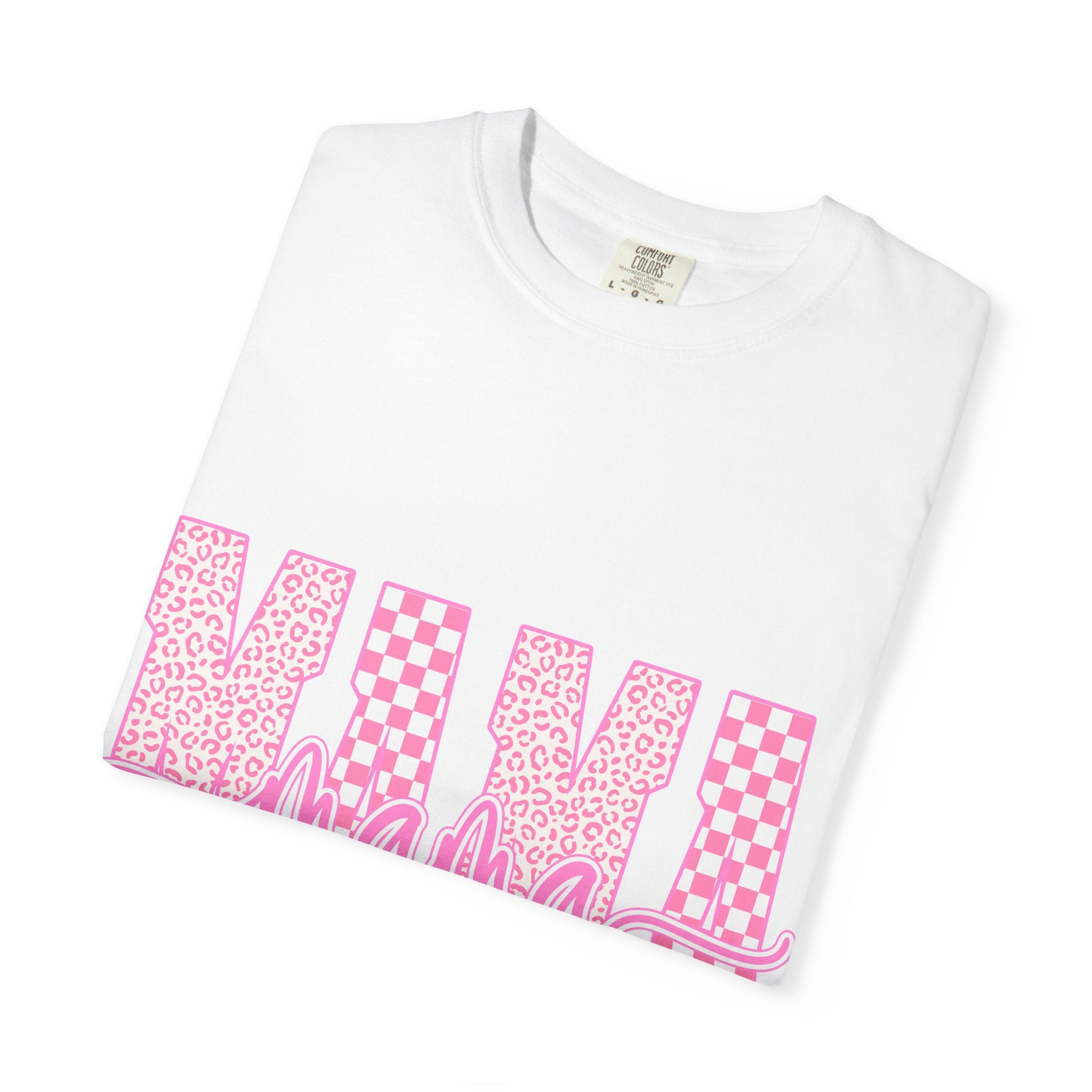 Mama Pink Checkerboard Graphic T-Shirt
