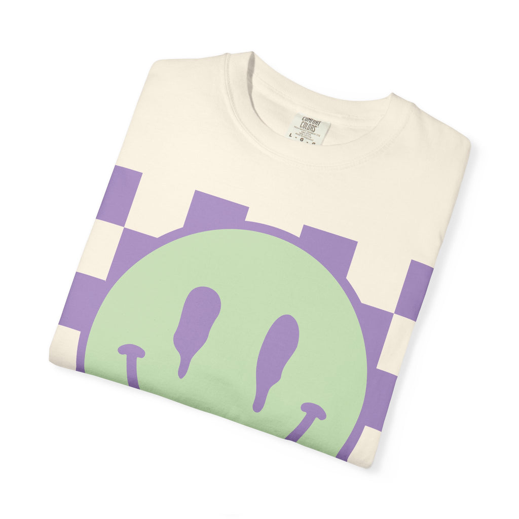 Drip Smiley Checkerboard T-Shirt