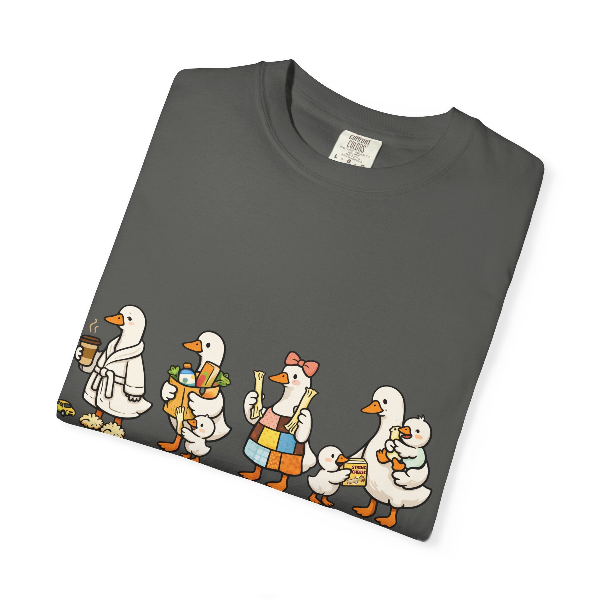 T-Shirt — "Just a Strong Cheese Mama" Cute Duck Family Graphic