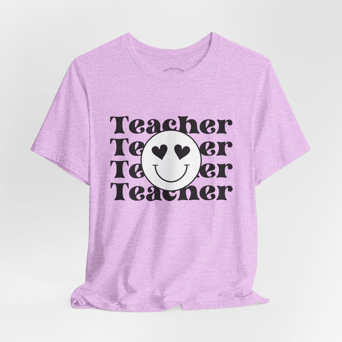 Teacher Smiley Tee – Heart Eyes Teacher Graphic T-Shirt