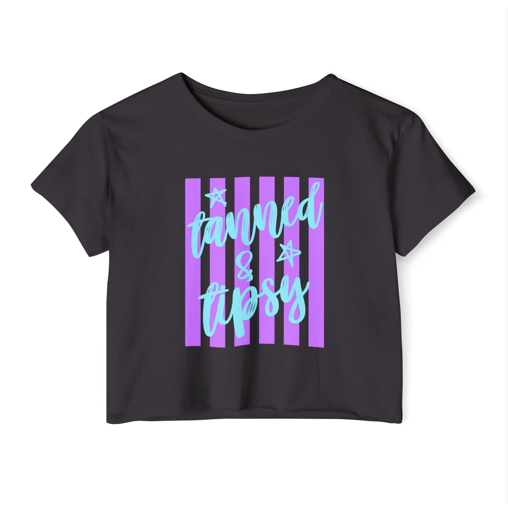 Tanned & Tassy Festival Crop Top — Women's Summer Party Tee