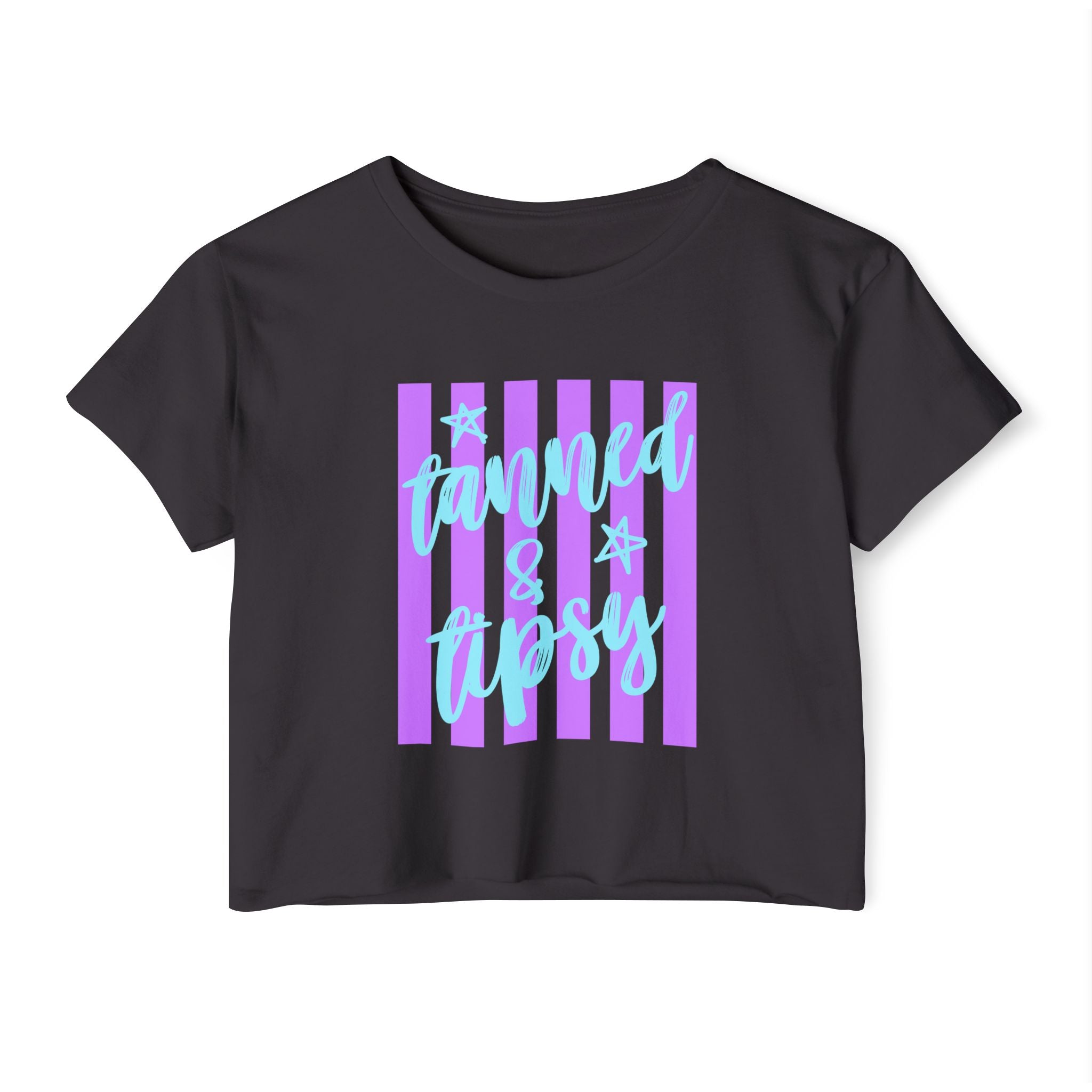 Tanned & Tassy Festival Crop Top — Women's Summer Party Tee