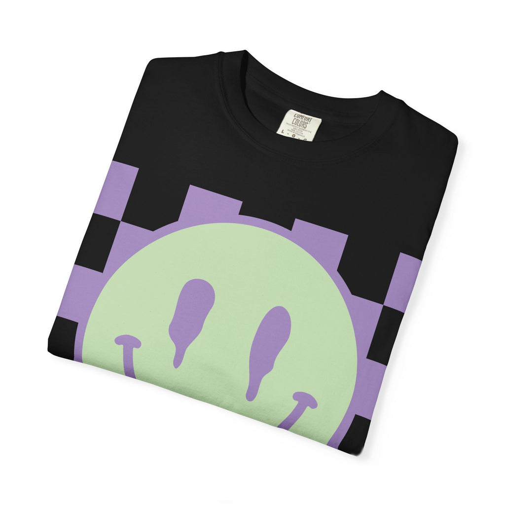 Drip Smiley Checkerboard T-Shirt