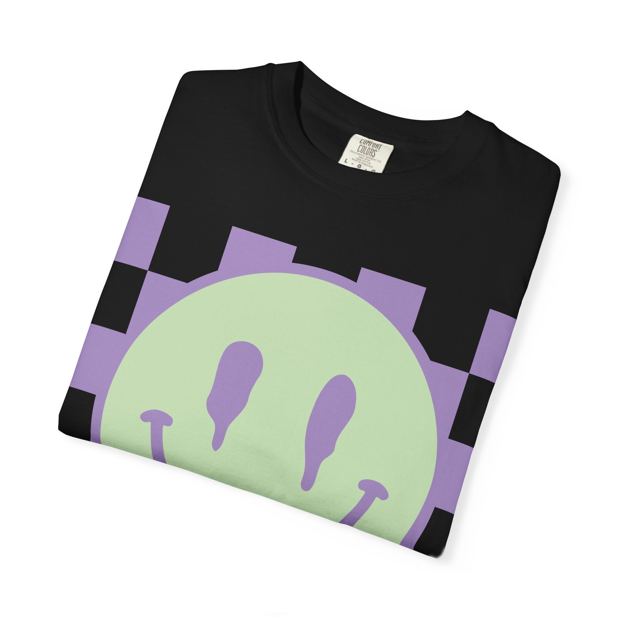 Drip Smiley Checkerboard T-Shirt