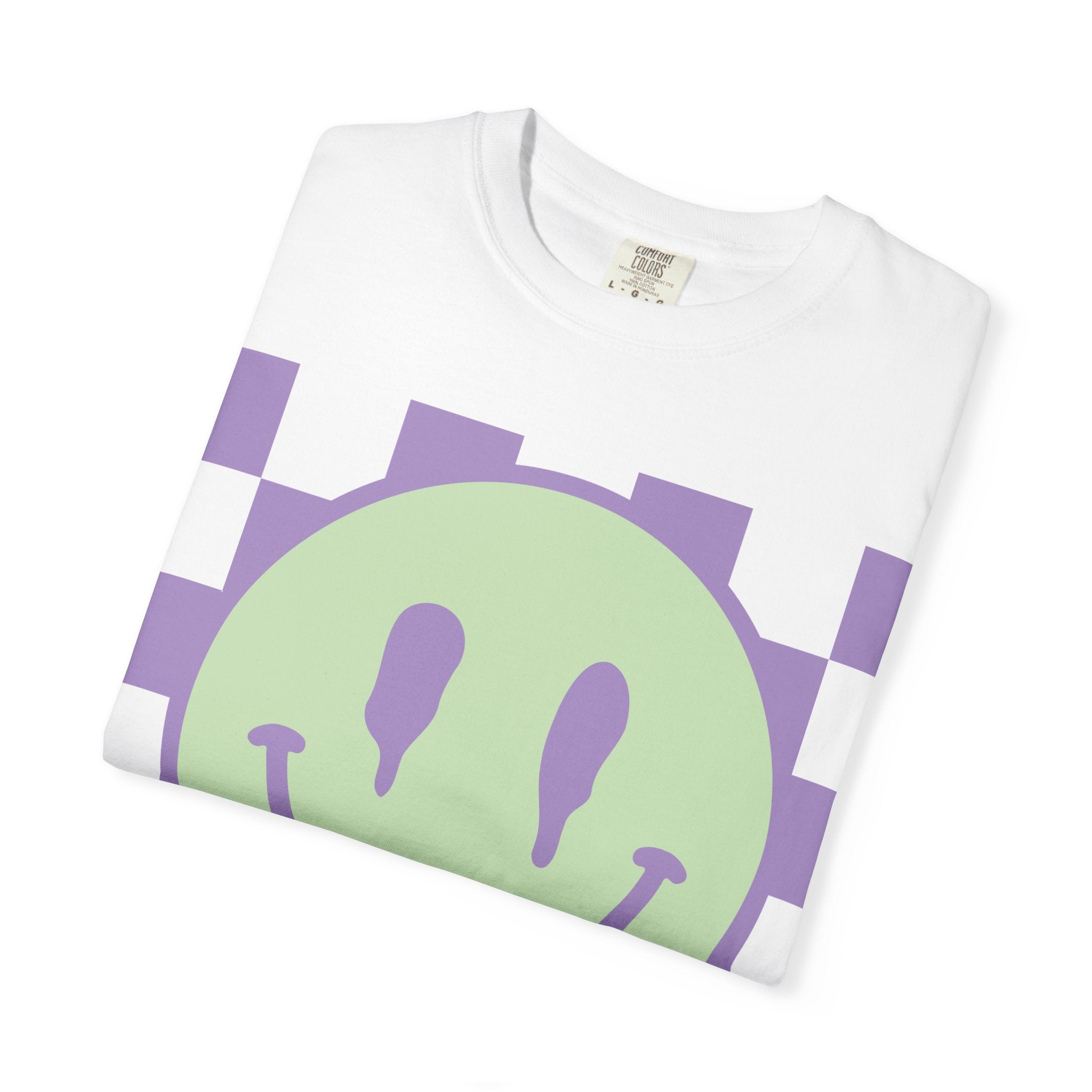 Drip Smiley Checkerboard T-Shirt