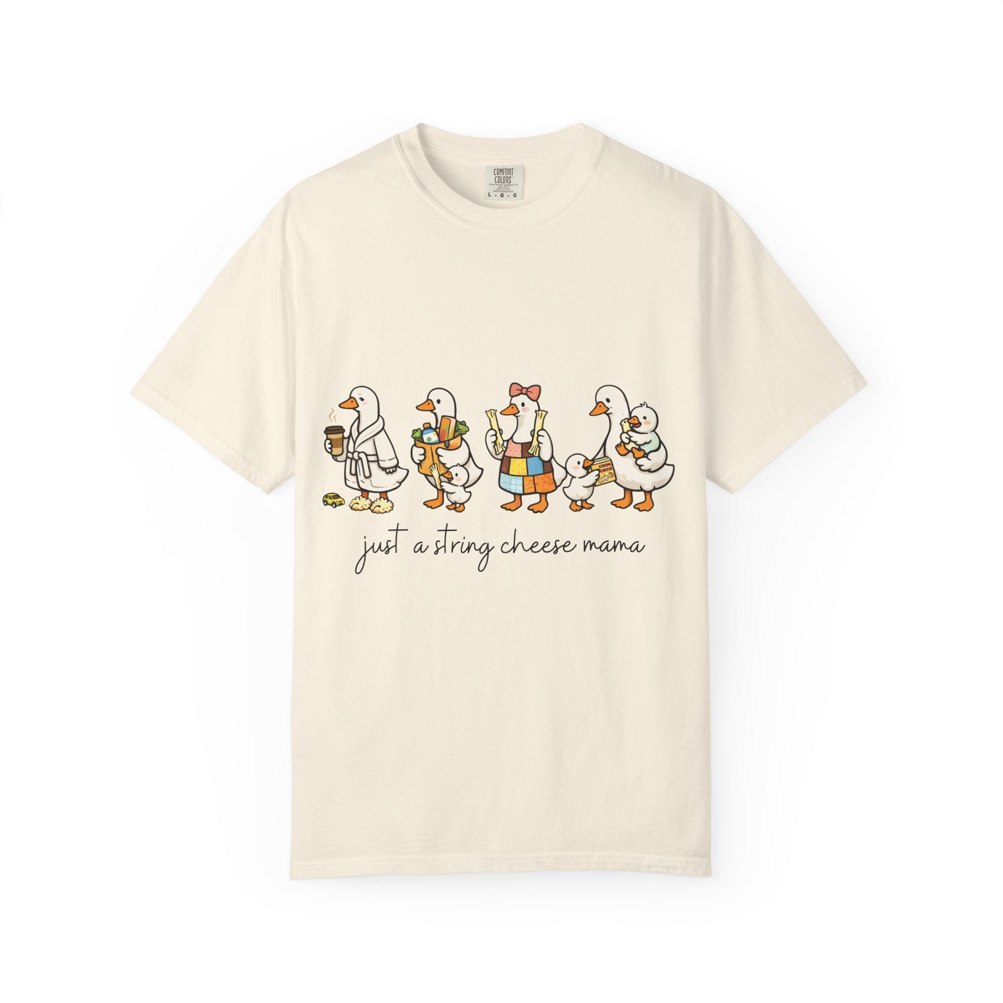 T-Shirt — "Just a Strong Cheese Mama" Cute Duck Family Graphic