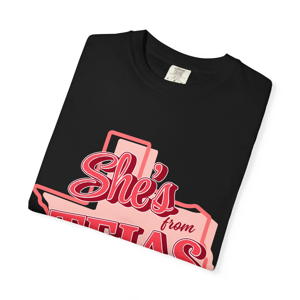 She's From Texas T-Shirt — Retro Pink State Pride Tee