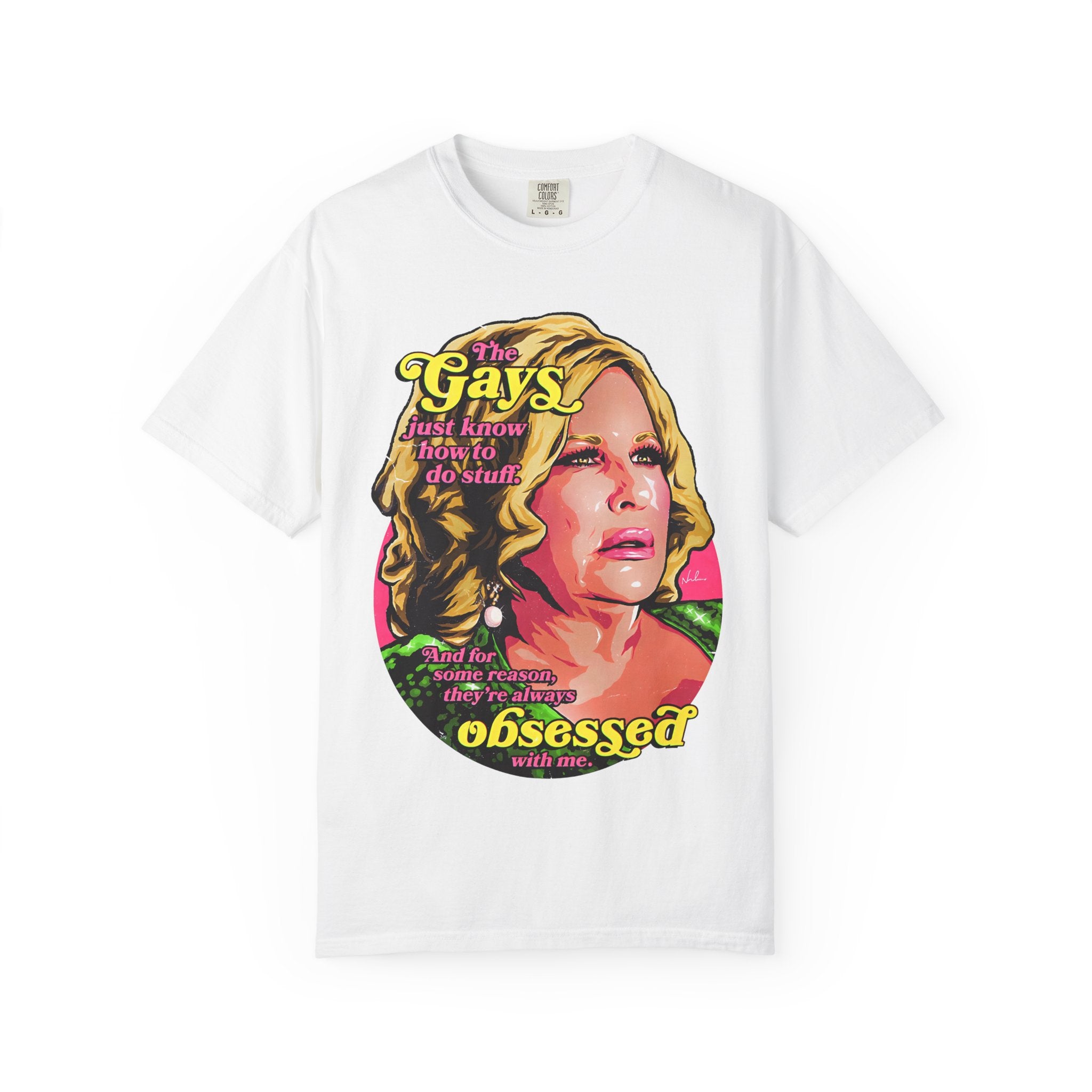 Pop Art Quote T-Shirt — "The Gays Just Know How to Do Stuff" Graphic Tee