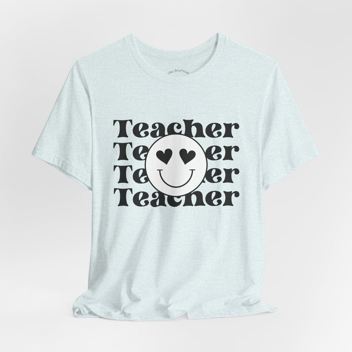 Teacher Smiley Tee – Heart Eyes Teacher Graphic T-Shirt