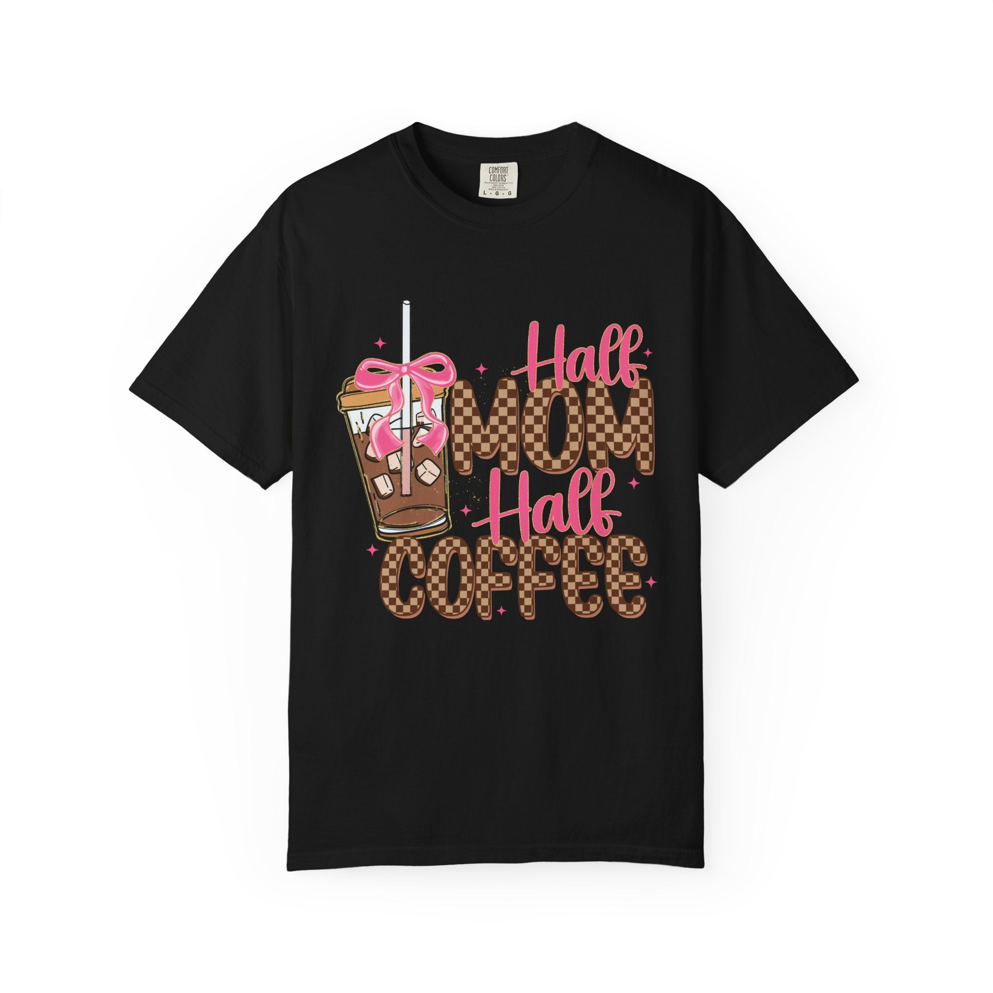 Half Mom Half Coffee T-Shirt — Cute Leopard Print Coffee Mom Tee