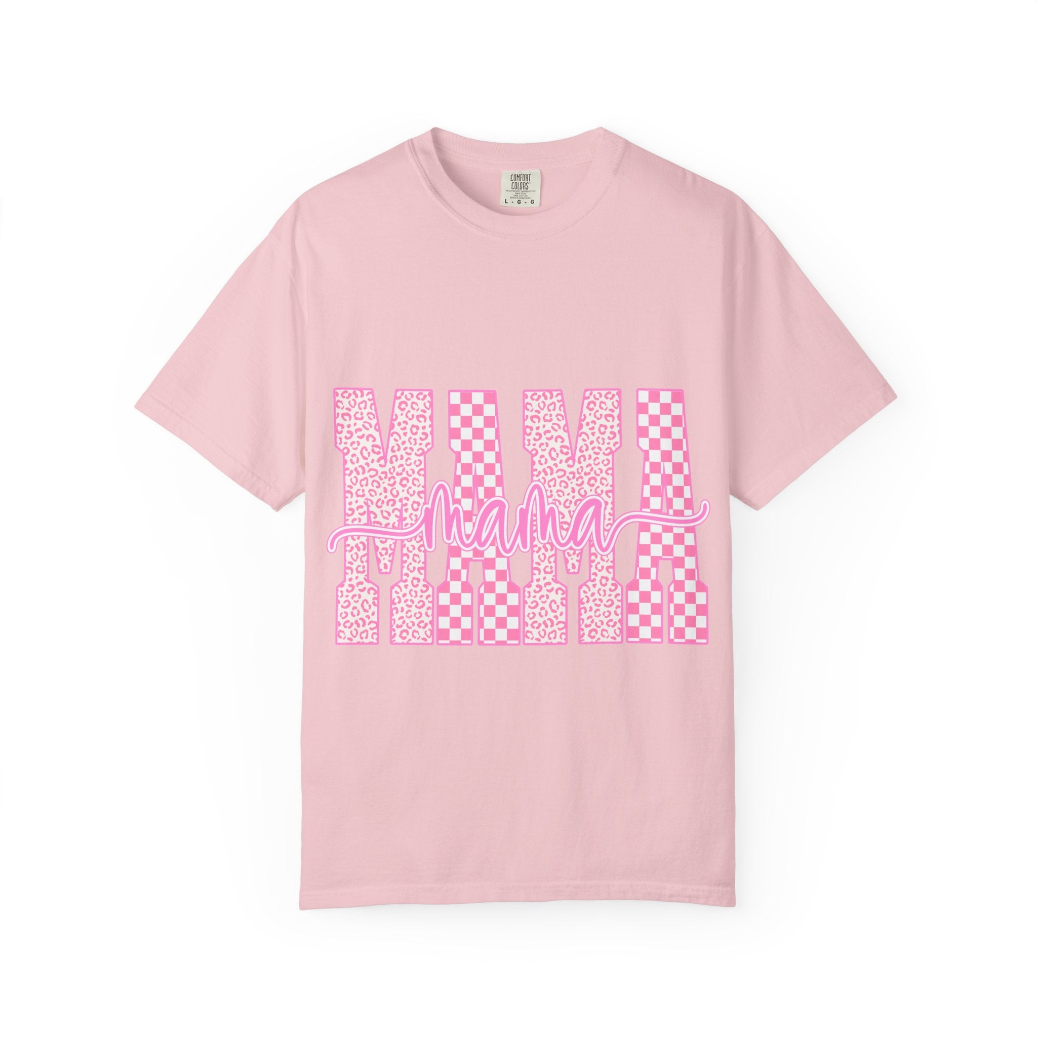 Mama Pink Checkerboard Graphic T-Shirt