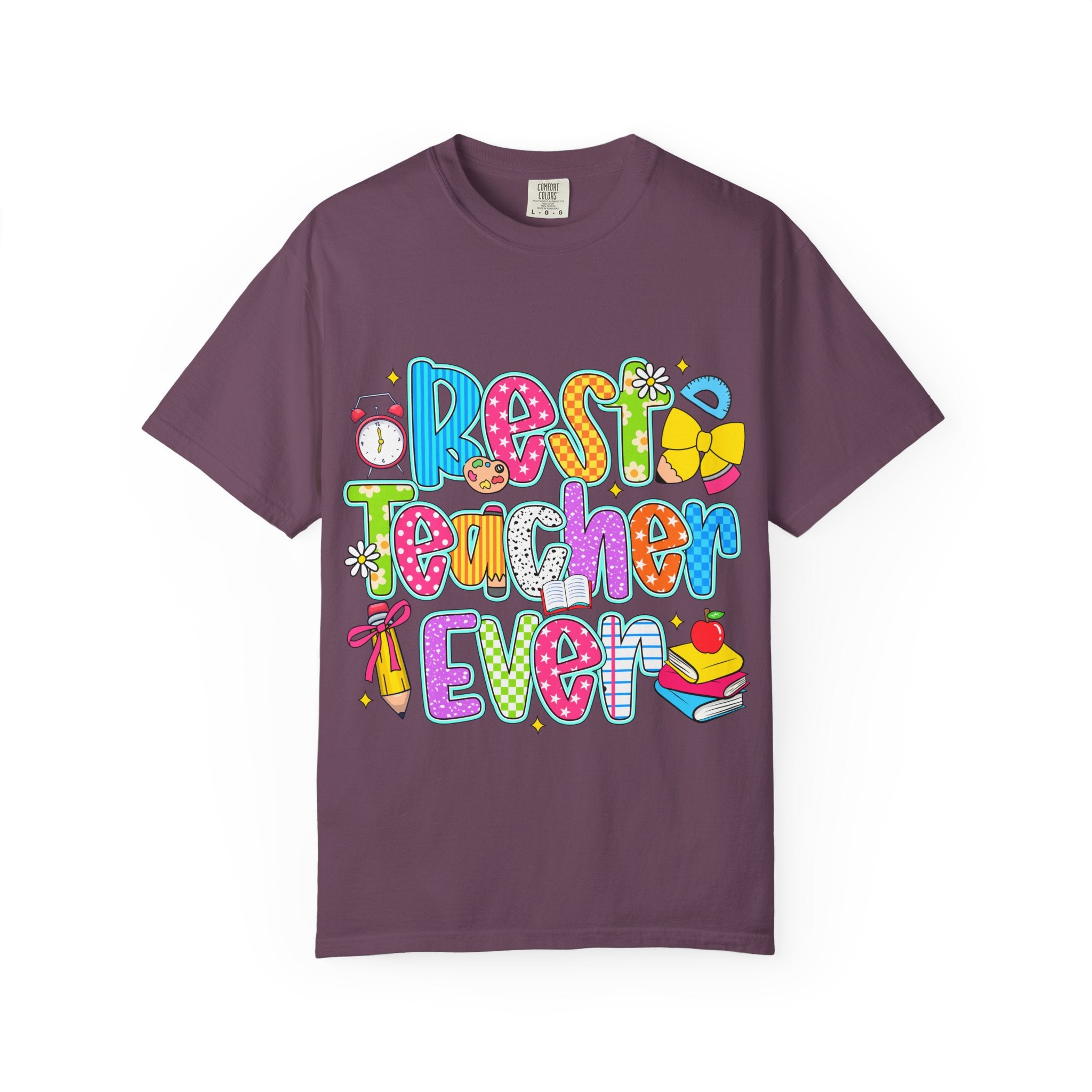 Best Teacher Ever T-Shirt — Colorful Cute School Design for Teacher Gifts