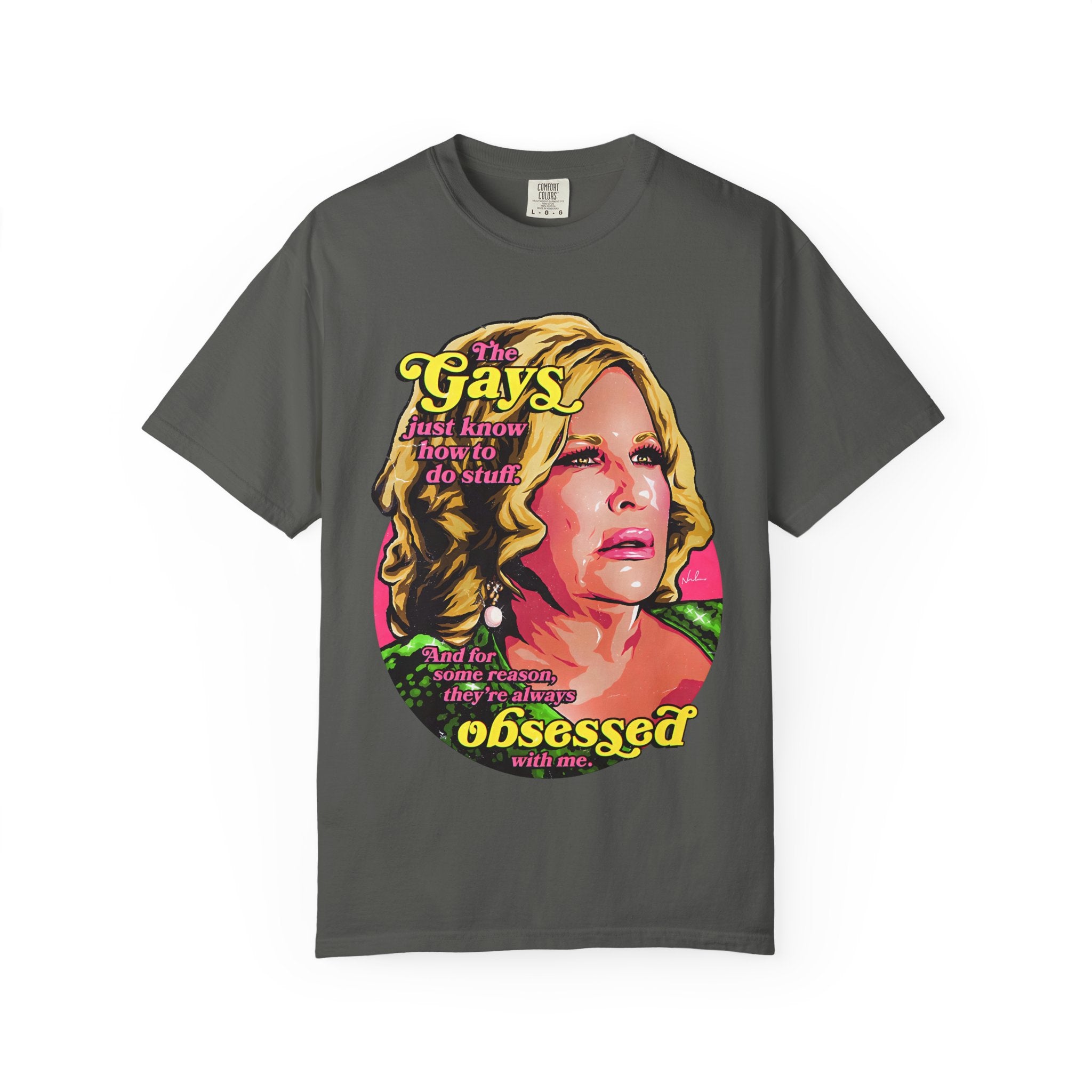 Pop Art Quote T-Shirt — "The Gays Just Know How to Do Stuff" Graphic Tee