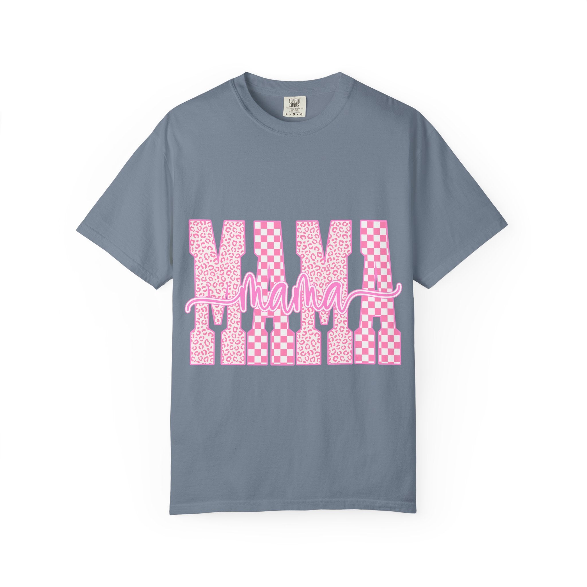 Mama Pink Checkerboard Graphic T-Shirt