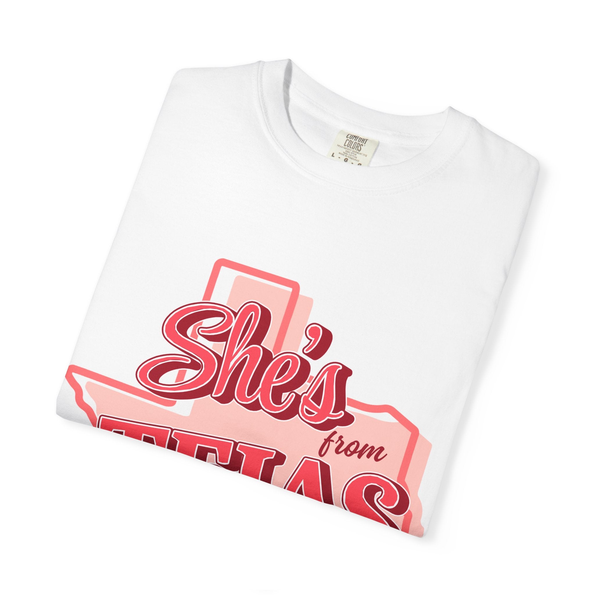 She's From Texas T-Shirt — Retro Pink State Pride Tee