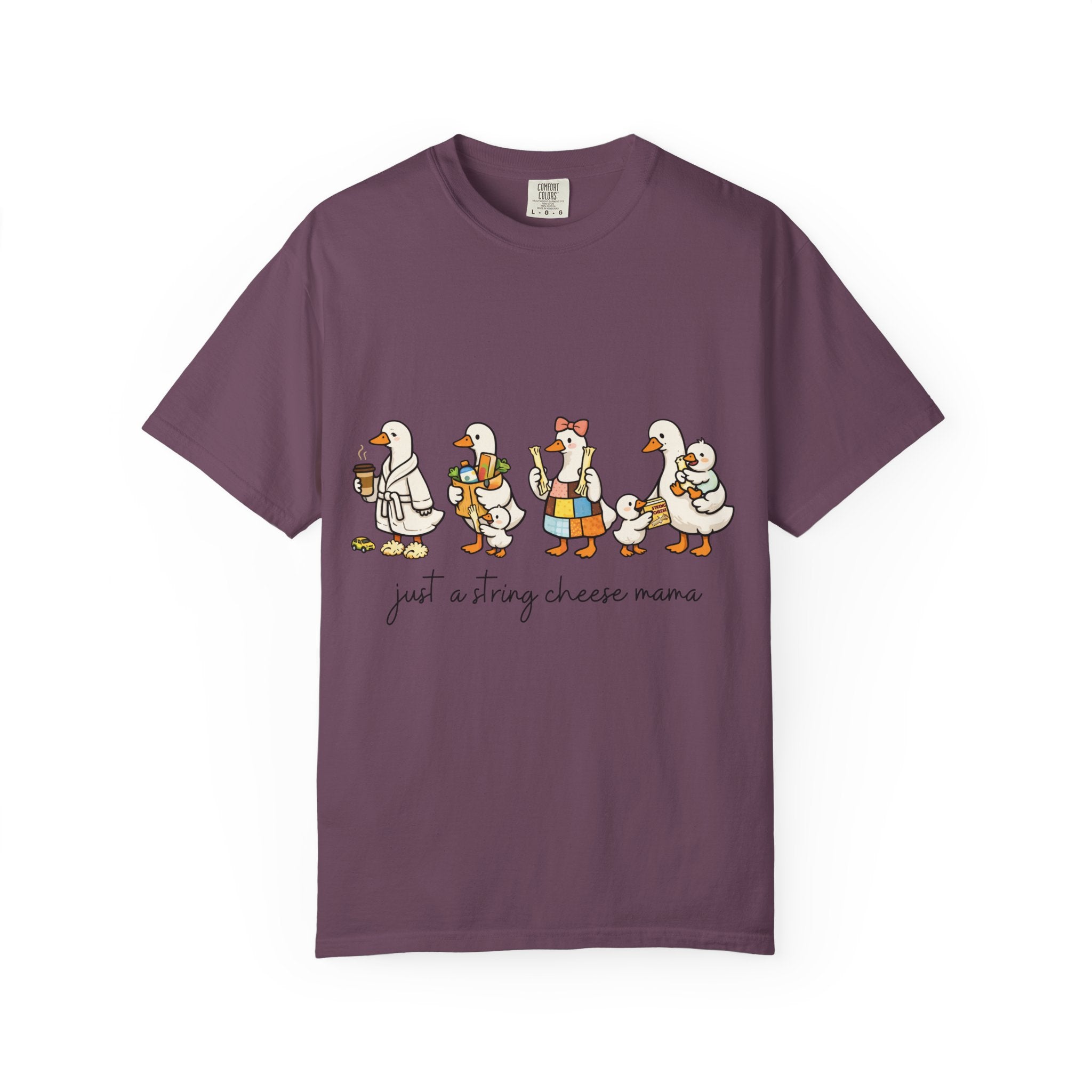 T-Shirt — "Just a Strong Cheese Mama" Cute Duck Family Graphic