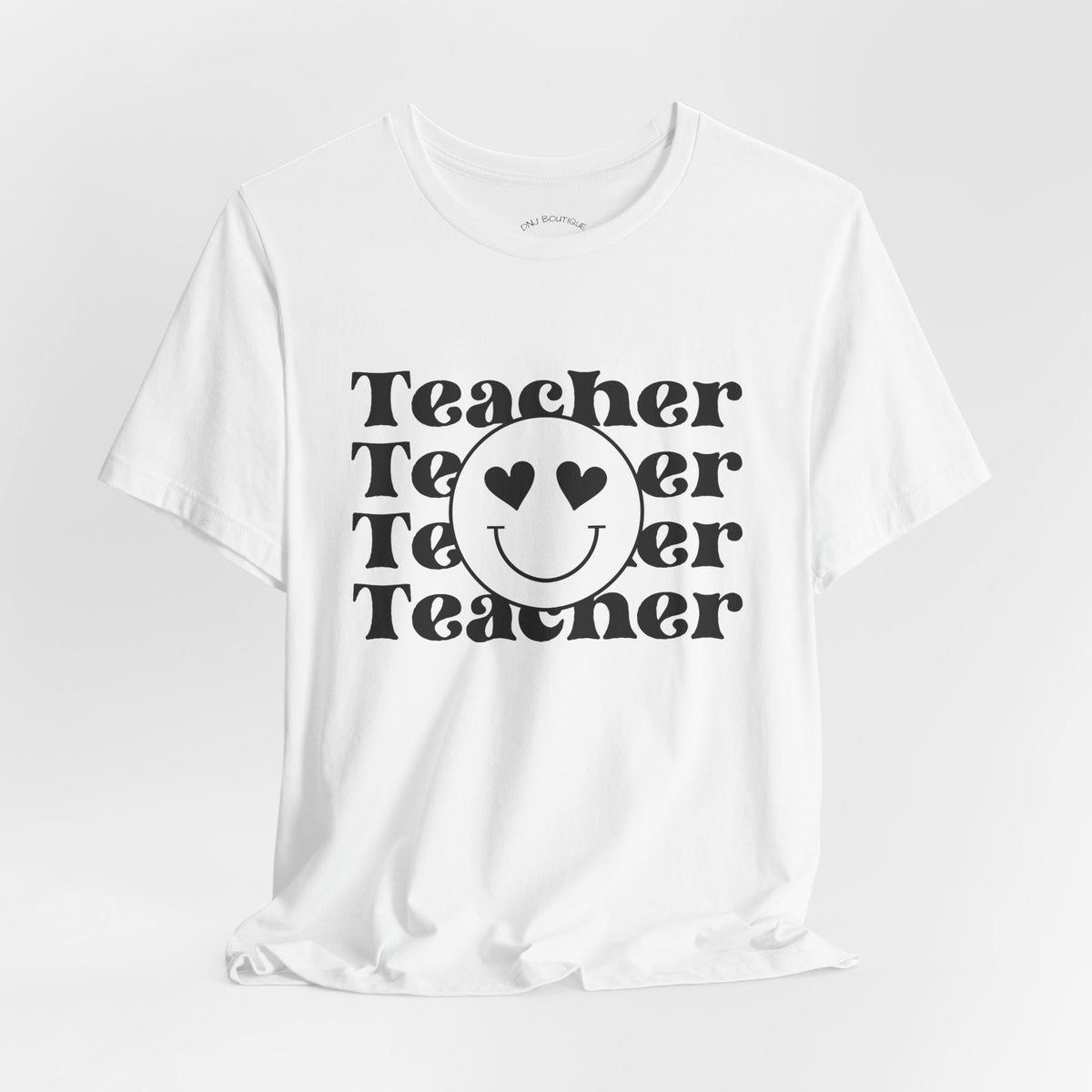 Teacher Smiley Tee – Heart Eyes Teacher Graphic T-Shirt