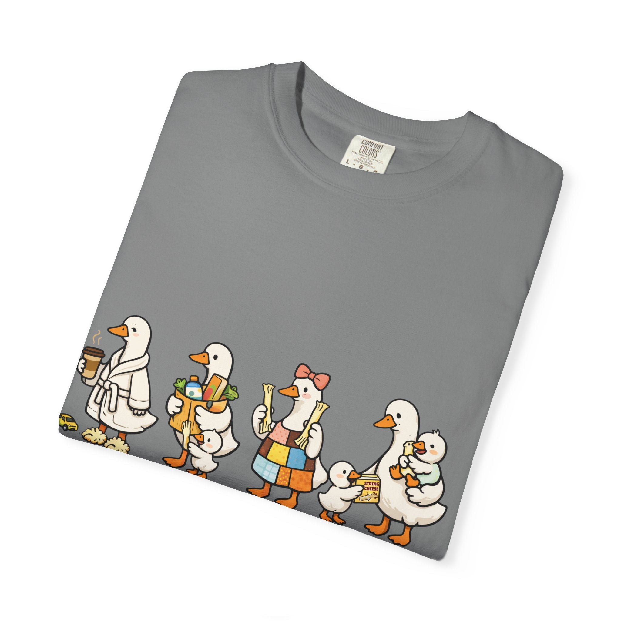 T-Shirt — "Just a Strong Cheese Mama" Cute Duck Family Graphic