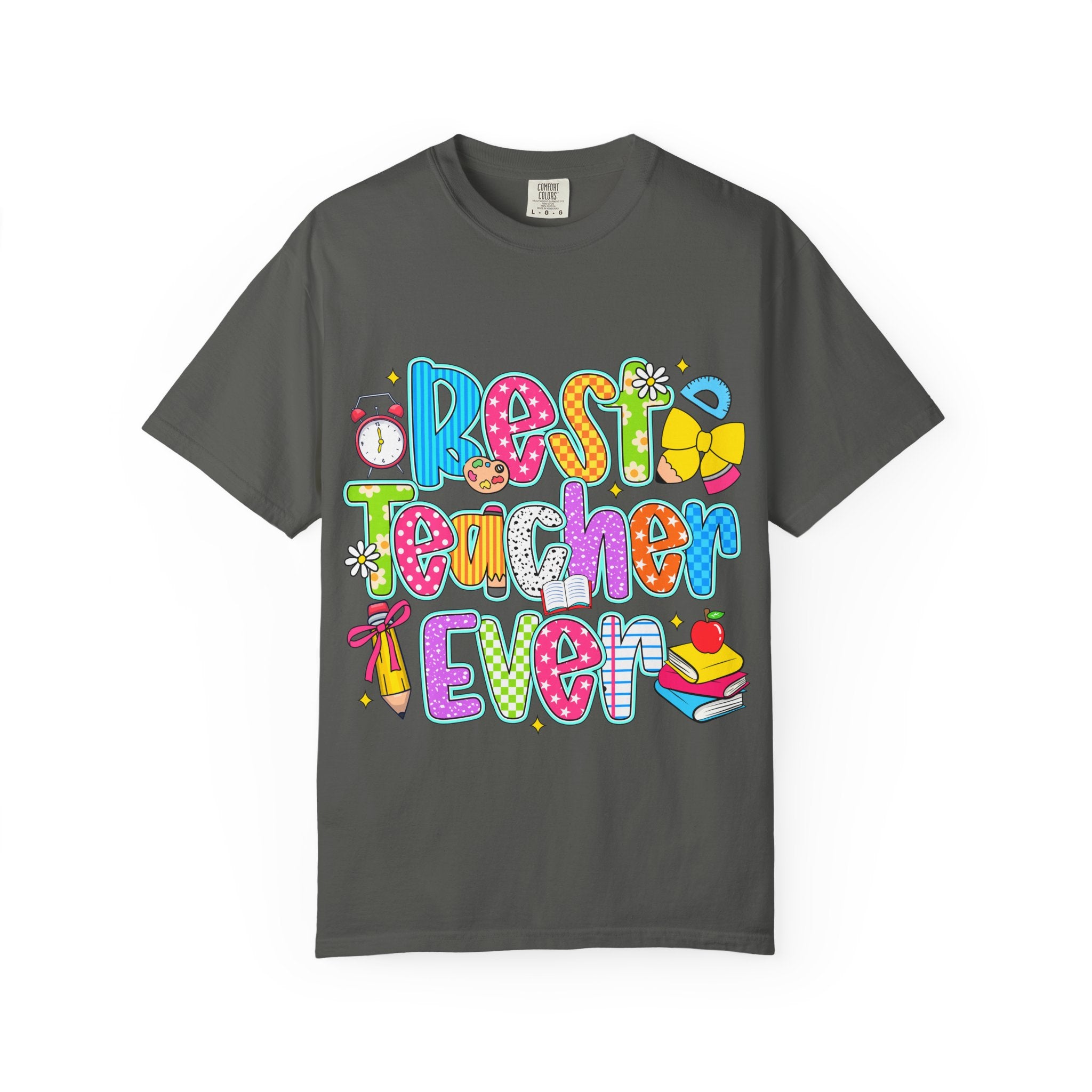 Best Teacher Ever T-Shirt — Colorful Cute School Design for Teacher Gifts