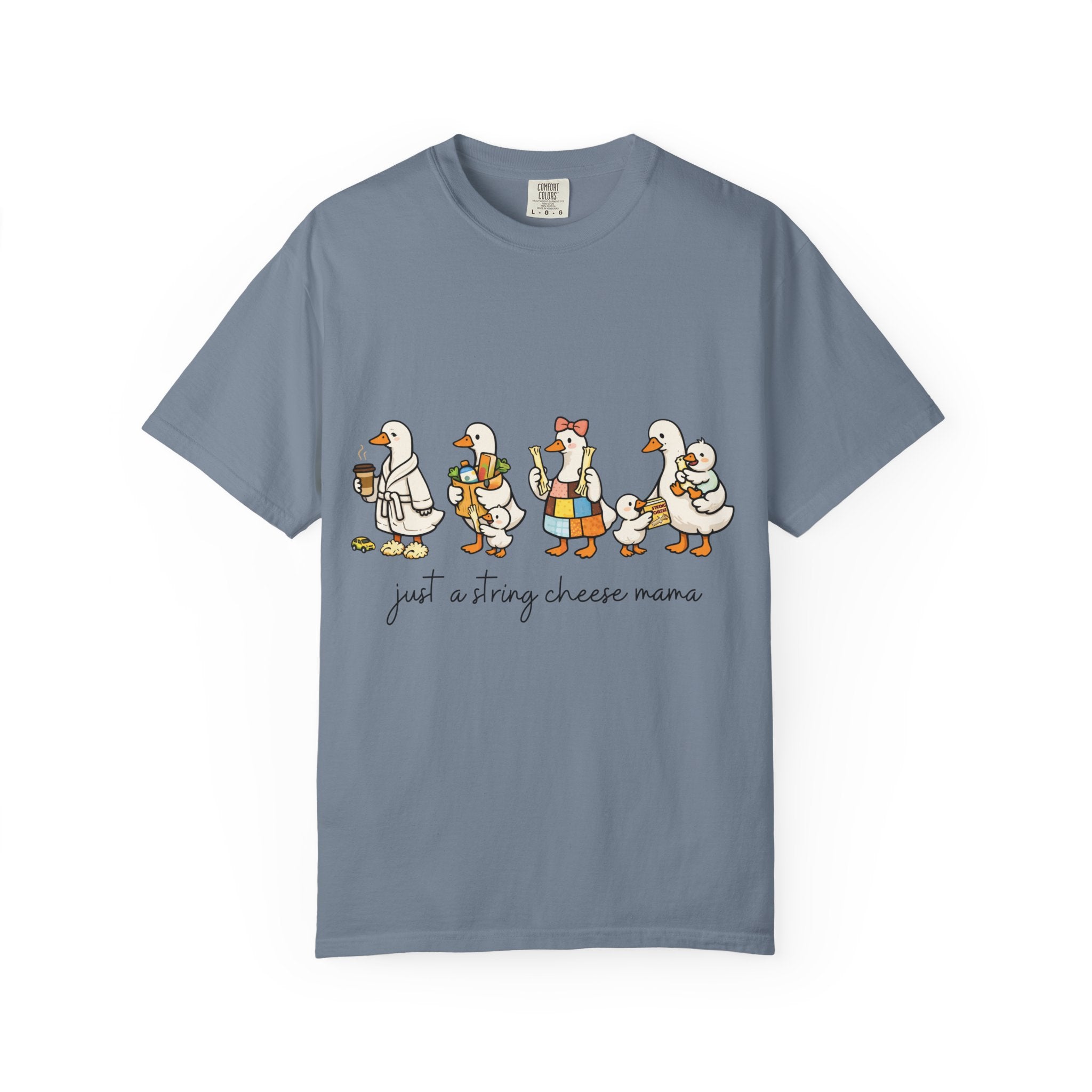 T-Shirt — "Just a Strong Cheese Mama" Cute Duck Family Graphic