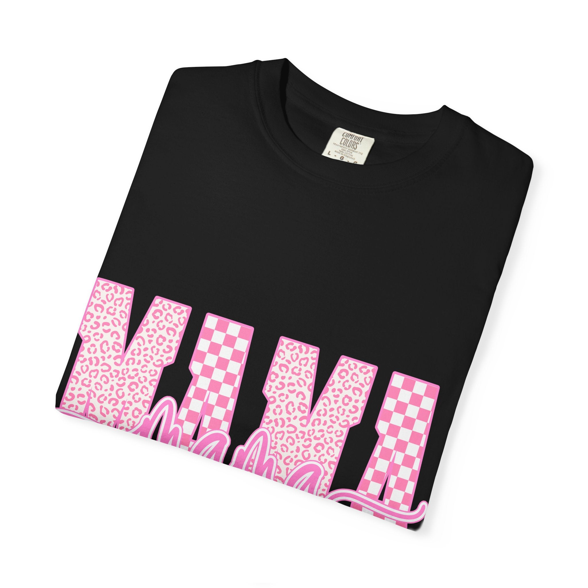 Mama Pink Checkerboard Graphic T-Shirt