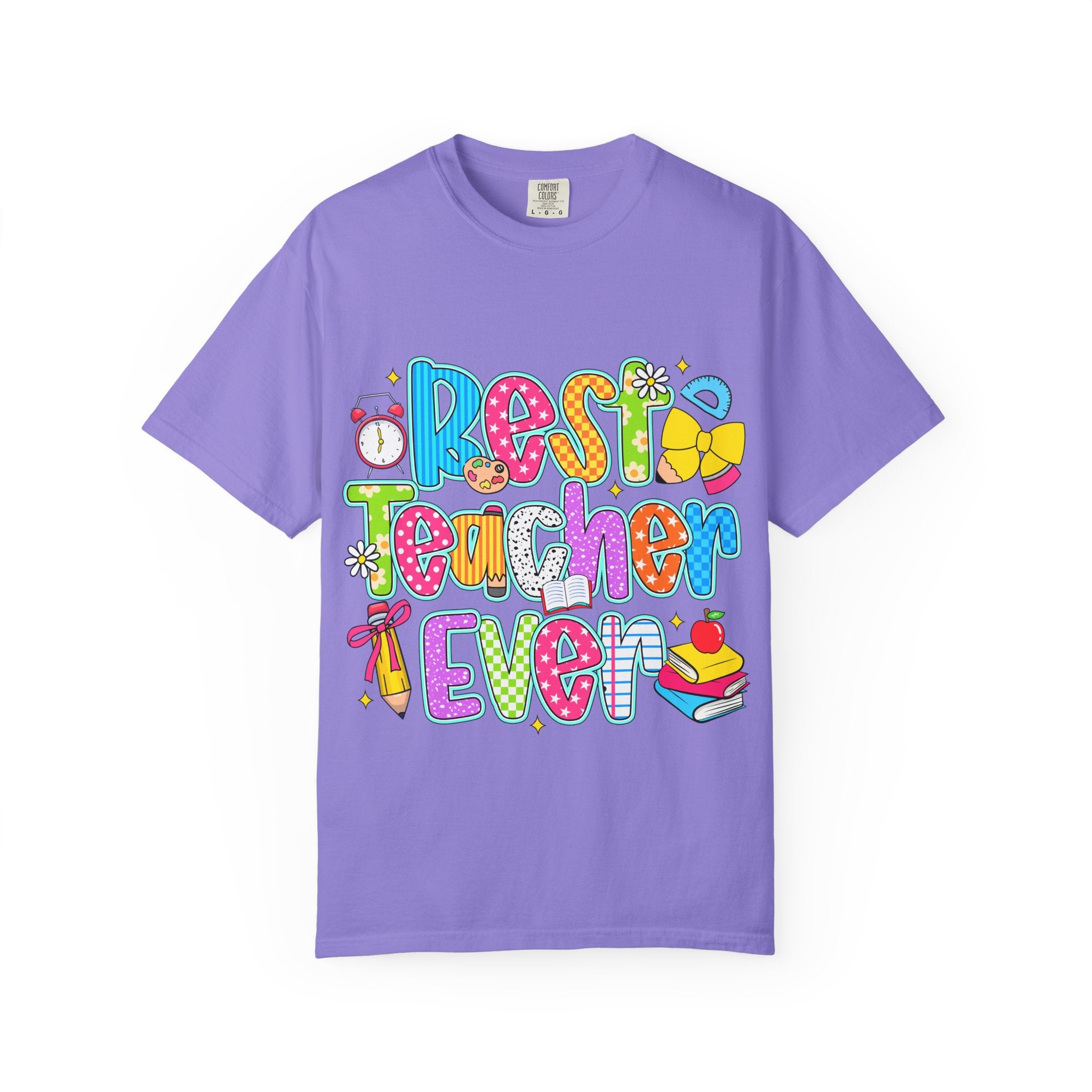 Best Teacher Ever T-Shirt — Colorful Cute School Design for Teacher Gifts