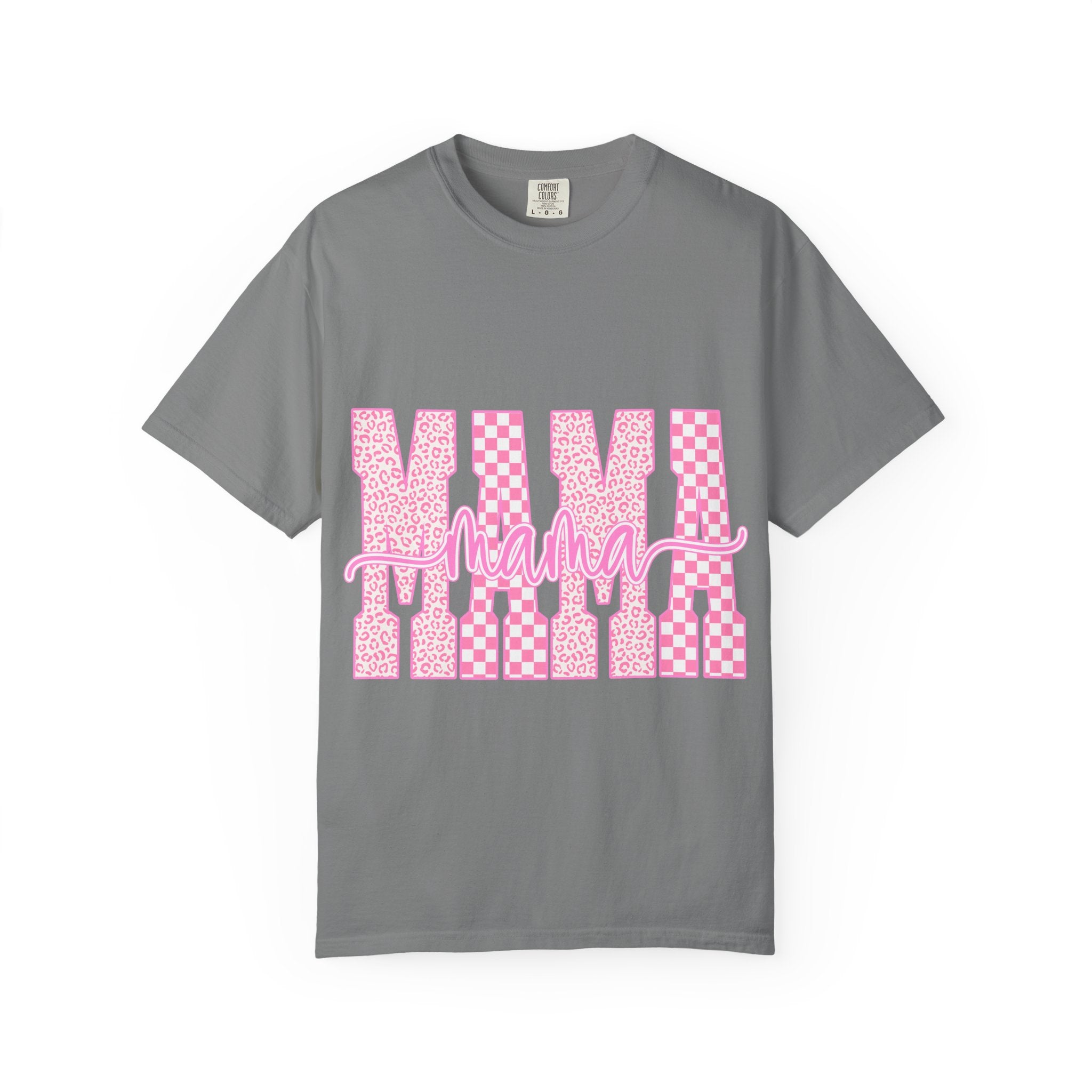 Mama Pink Checkerboard Graphic T-Shirt