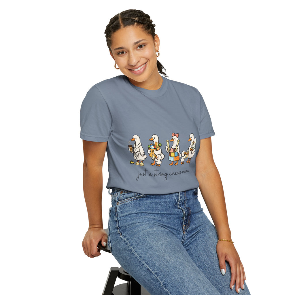 T-Shirt — "Just a Strong Cheese Mama" Cute Duck Family Graphic