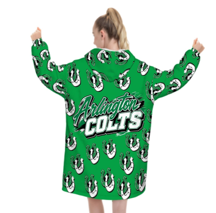 Custom School Spirit Blanket/Hoodie----PREORDER